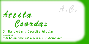 attila csordas business card