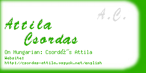 attila csordas business card